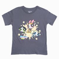 Polera Mujer Chicas Superpoderosas  Gris Cartoon Network I