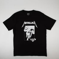 Polera Hombre Metallica Calavera Negro