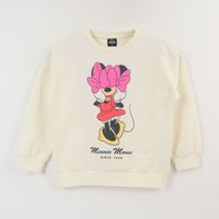 Poleron Cerrado Niña Blanco Moño Minnie Disney