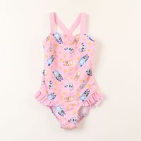 Traje de Baño Tirantes Niña Rosado Bluey & Bingo Bluey