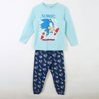 Pijama Manga Larga Niño Sonic Corriendo Celeste Sonic