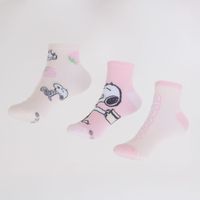 Tripack Calcetín Mujer Rosado Sweet Snoopy