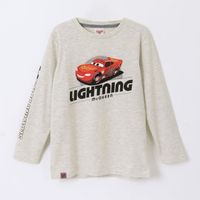 Polera Manga Larga Niño Rayo McQueen Cars Gris Disney