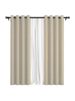 Pack Cortina de Tela Blackout Beige  Velo Vincenzi 140x220