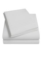 Juego De Sábanas Blanco 1800 Hilos Ultra Suave 2 plazas Vincenzi