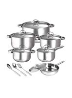 Batería o Juego de Ollas Cocina 15 Pzs Acero Inoxidable Antiadherente