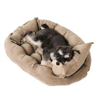 Cama para mascotas perro y gatos 68x50x40 beige
