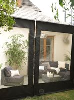 Cortina Roller Cierre De Terraza 100 x 250 Cm Negra Vincenzi