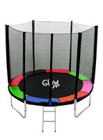 Cama Elástica 6ft 183mt soporta 160kg Malla Glowup Escalera