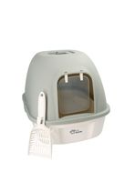 Arenero Gatos con puerta abatible Gris 52x41x405 cm Petwoow