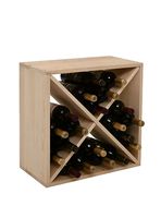 Rack Repisa Cava Madera Con Soporte Para 24 Botellas De Vino