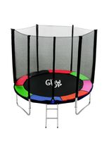 Cama ElásticaI 8ft 2,44 mts Malla seguridad + Escalera GlowUp