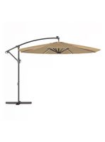 Quitasol sombrilla lateral terraza 3x3 panel solar luz led Beige