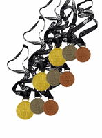 Pack 9 Medallas 350grs Deportivas Kfit Oro Plata Y Bronce
