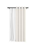 Cortina de Tela Blackout Blanca + Velo Vincenzi 140x220