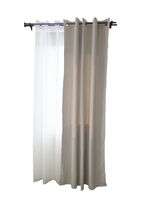 Cortina de Tela Blackout Beige + Velo Vincenzi 140x220
