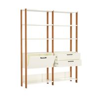 Estante Cucao Doble Roble-Vainilla