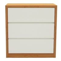 Cómoda Pernambuco 3 Cajones Canela-Blanco