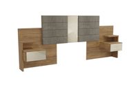 RESPALDO PLANALTO 2PL CON VELADORES NOGAL-GRAFITO