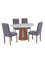 COMEDOR 4 PERSONAS TOLEDO CANELA-CENIZA