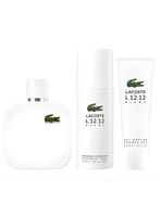 PERFUME LACOSTE L.12.12 BLANC ESTUCHE EDT 100ML+GEL 50ML+DESODORANTE 150ML
