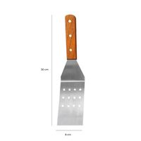 ESPATULA PERFORADA ASADO MANGO MADERA 30 CM