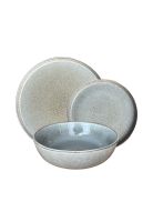 Set Vajilla 18 Piezas Cerámica Gris Linea Oslo