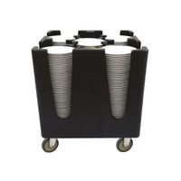 CARRO PORTA PLATOS AJUSTABLE NEGRO