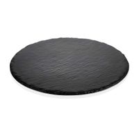 Tabla Redonda Pizza - Torta Melamina Negra 30 Cm