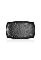 PLATO MELAMINA RECTANGULAR NEGRA 20 X 33 CM LINEA CARRE