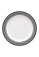 SET 3 PLATO NEGRO CON BLANCO 23 CMS.