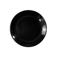 SET DE 6 PLATO REDONDO 20 CM. MELAMINA NEGRA
