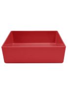 RECIPIENTE ROJO  25X25X7.6CM.