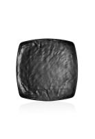 PLATO MELAMINA CUADRADO NEGRA 27 X 32.5 CM LINEA CARRE