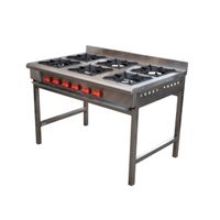 ANAFE INDUSTRIAL A GAS 6 QUEMADORES DE 180 MM GLP