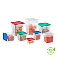 RECIPIENTE CUADRADO POLIPROPILENO 1.9 LITROS CON TAPA VERDE