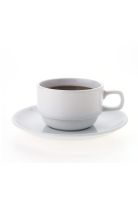 Set De 12 Taza Te 200 Cc Con Platillo Apilable. Linea Tower