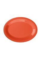 SET 4 PLATO OVALADO MELAMINA NARANJO 30 x 23 cm