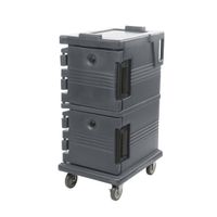 CONTENEDOR ISOTÉRMICO PROFESIONAL CAMBRO UPC600 GRIS PIZARRO CON RUEDAS