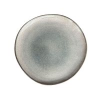 SET 6 PLATOS REDONDO CERAMICA 27 CM GRIS LINEA LAOS