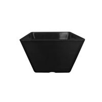 SET DE 6 POCILLOS CÓNICO CUADRADO NEGRO 11 CM