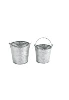 CUBO REDONDO 10 x 9 CM CON ASA GALVANIZADO