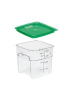 RECIPIENTE GRADUADO CUADRADO POLICARBONATO 4 LTS. Y TAPA VERDE