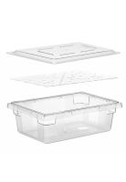 PACK CAJA DE ALMACENAMIENTO MAS TAPA Y DRENAJE 46X30X15 CM