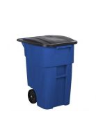 CONTENEDOR BRUTE C/RUEDA Y TAPA AZUL