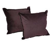 Juego Cojines Felpa Negro