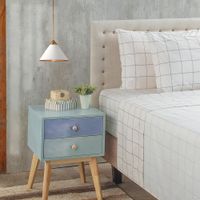 Sabanas Microfibra Estampada  2pl  - Nautica Home -Blanco