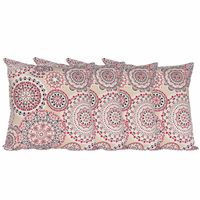 Set 4 cojines Lona Española Cargagena 50x50 ROJO