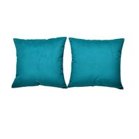 Set 2 Cojines Felpa de 40x40 Azulino