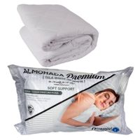 Set Cubrecolchon 2pl +set 2 almohadas  microfibra
